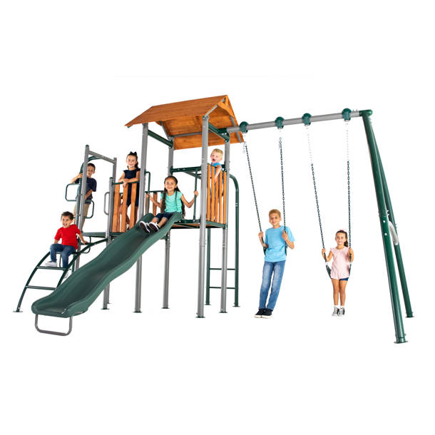 Lifetime Adventure Lifetime Metal Swing Set with 2 Swing(s) , 1 Slide(s) & Reviews Wayfair